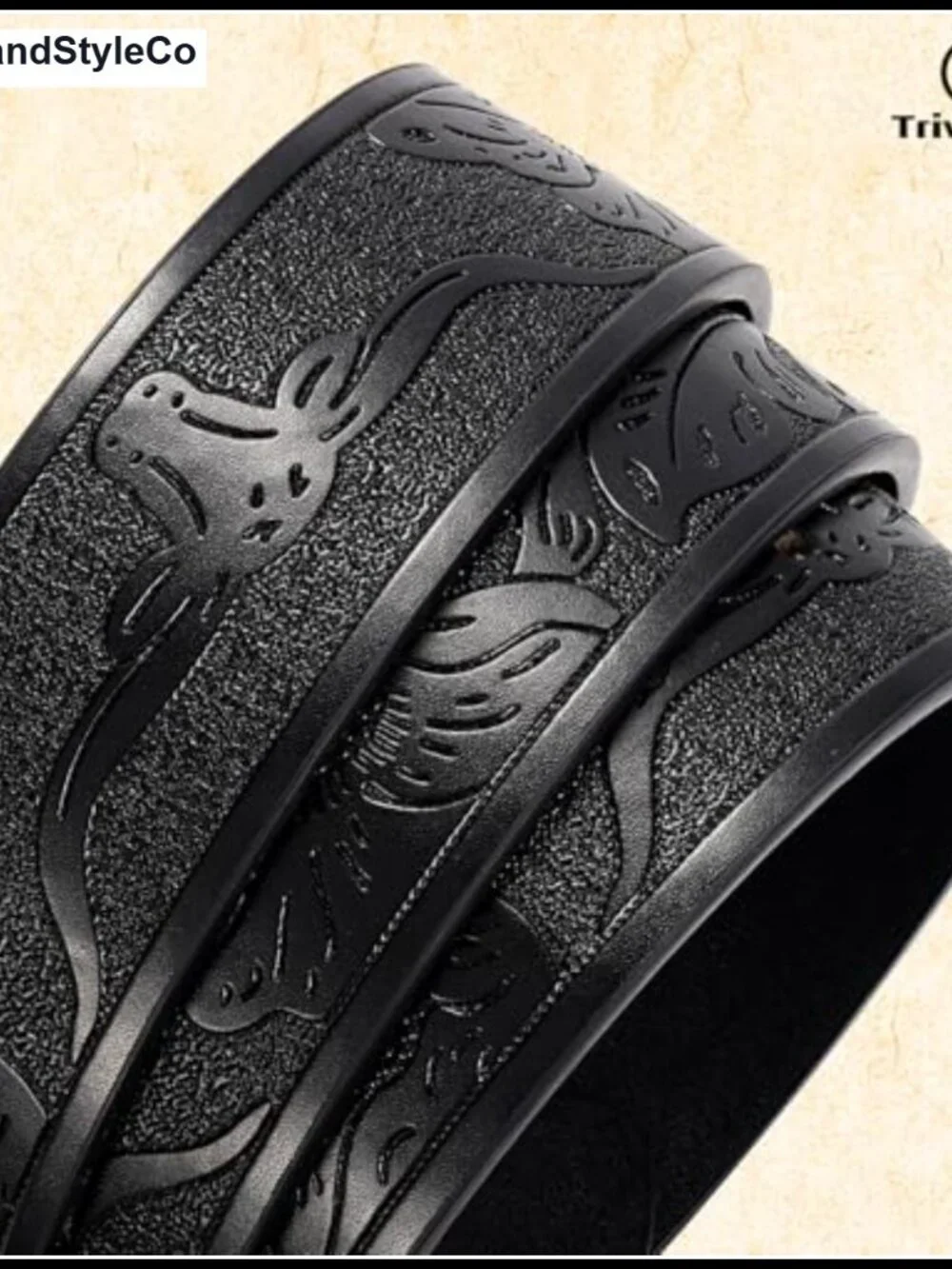 Western Initial Letter PU Leather Belt Snap-On Buckle A-Z